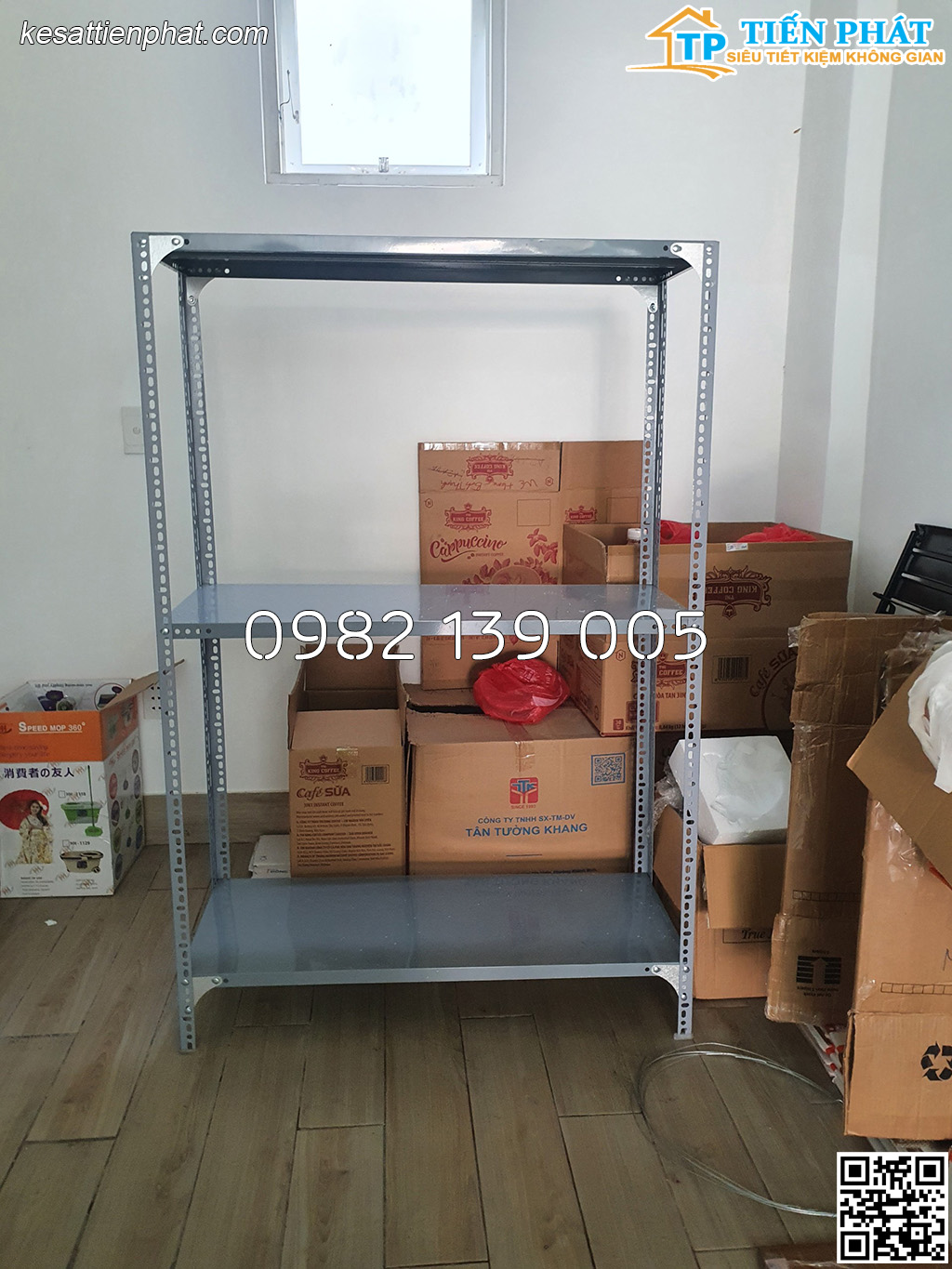 Kệ sắt v lỗ 3 mâm cao 2m x dài 1m x rộng 0.4m - Ảnh 5