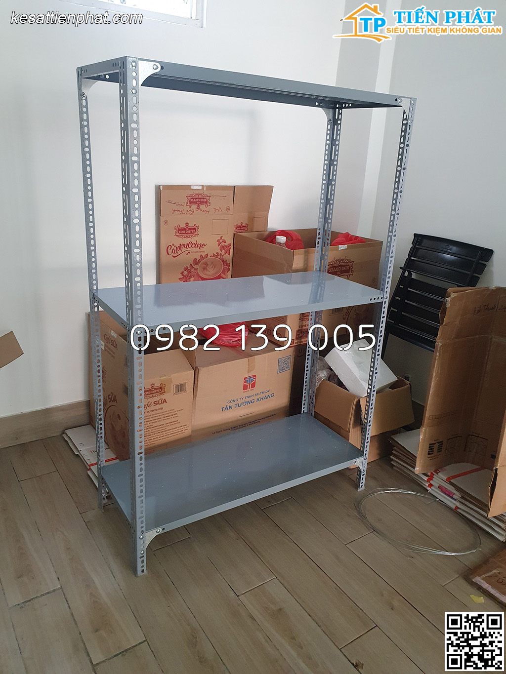 Kệ sắt v lỗ 3 mâm cao 2m x dài 1m x rộng 0.4m