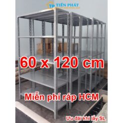 Kệ sắt v lỗ: Dài 1.2m x Rộng 0.6m gồm 3 tầng, 4 tầng, 5 tầng, 6 tầng Mâm 60x120cm [Tặng chống trầy]
