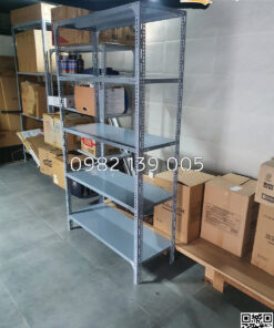 Kệ sắt v lỗ 5 sàn mâm cao 2m dài 1m rộng 0.4m v30x50 1ly6 7 2 9