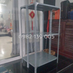 Kệ sắt v lỗ 3 sàn mâm cao 2m dài 1m rộng 0.4m v30x50 1ly6